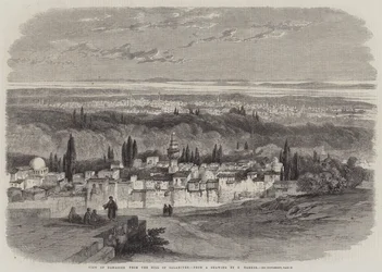 Veduta di Damasco dalla collina di Salahiyeh
