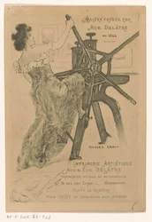 Biglietto da visita degli stampatori Auguste e Eugène Delâtre a Parigi