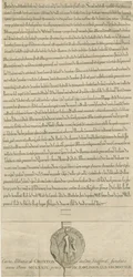 Abbazia di Croxden - Carta di fondazione: incisione