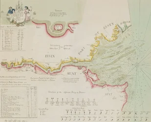 Carta del fiume Tamigi e dell
