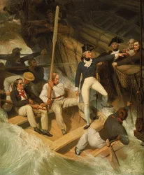 Nelson che abborda una nave catturata, 20 novembre 1777