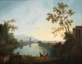 Apollo e le stagioni, paesaggio classico, ca. 1770-1779