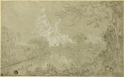 Sponde del fiume Dee vicino a Eaton Hall, Cheshire