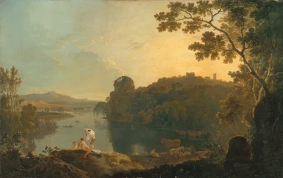 Scena fluviale: bagnanti e bovini, c.1763-65