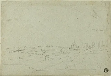 Vista di San Pietro dal Palazzo dei Cesari, con il Circo Massimo in basso