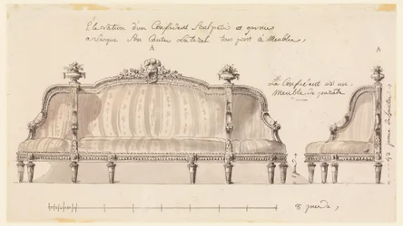 Disegno, Progetto per un confidente, 1780 ca.