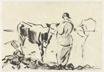 Donna con un vitello