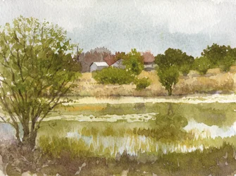 Lo stagno di Crumley, 2014 (acquerello su carta)