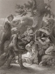 Il duca di Monmouth catturato dopo la battaglia di Sedgemoor. Da „The History of England“, pubblicata nel 1859.