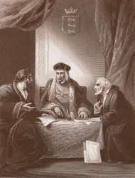 Enrico VII con Empson e Dudley, inciso da A.H. Payne