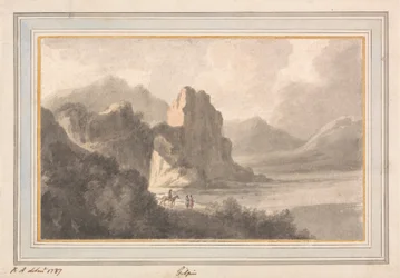 Figure in un Paesaggio Roccioso e Romantico