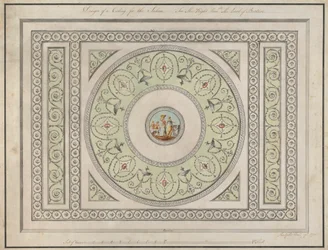 Headfort House, Irlanda: soffitto del salone