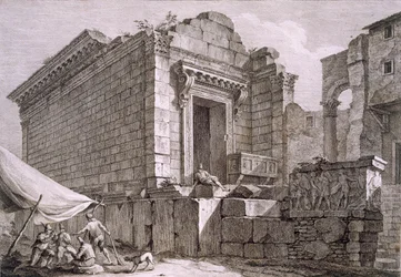 Veduta del Tempio di Esculapio, pub. 1764