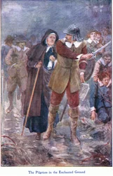 I pellegrini nel terreno incantato, da Il progresso del pellegrino pubblicato da John F Shaw & Co, c.1900