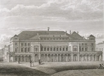 Il Teatro del Re, Haymarket, inciso da Bartholomew Howlett, pub. da Robert Wilkinson, 1820