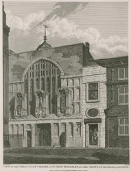 Veduta della Cappella Collegiata di Santa Maria Maddalena e di Tutti i Santi, Guildhall, Londra