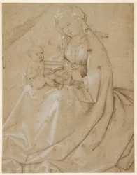 Madonna con Cristo-bambino che tiene in mano una pera