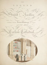 Ms. New Coll 380, f9r. Le Antichità della Cattedrale di Santa Maria, Carlisle, disegnate da Robert Carlile, 1795 (penna e inchiostro e wc su carta)