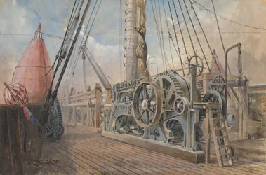 Ponte della Great Eastern, la canaletta del cavo, ecc., 1866, 1865-66