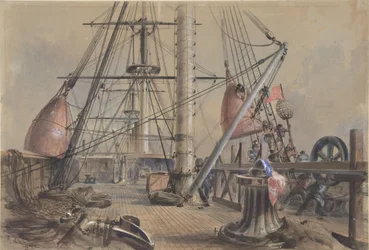 Tirare Fuori una delle Grandi Boe: Il Ponte del Great Eastern Guardando da...