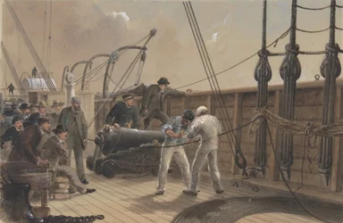 Giunzione del cavo dopo il primo incidente a bordo del Great Eastern