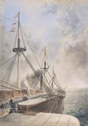 Vista dal portello di poppa sul ponte del Great Eastern, 1865-66