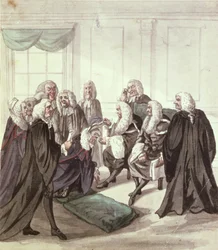 Uno Sguardo a Westminster Hall durante una Chiamata dei Sergenti, XVIII secolo