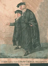 Vista presa dai prati di Christ Church, Oxford, 1807