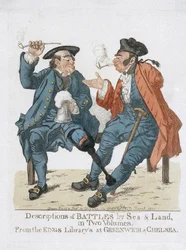 Descrizione delle battaglie su terra e mare, in due volumi, dalla Biblioteca Reale di Greenwich e Chelsea