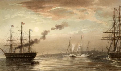 Lo yacht reale al largo di Margate, 5 marzo 1863 (cromolitografia)