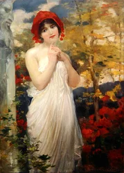 Ragazza con papaveri