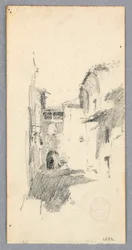 Disegno, scena di strada, 1882