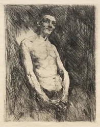 Figura maschile seminuda, anni 1800.