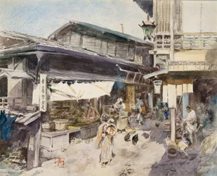 Scena di strada a Ikao, Giappone