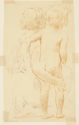 Studio per una donna seduta con un bambino, "Festival della vendemmia," Mendelssohn Glee Club, New York, NY
