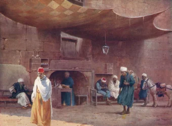 Un caffè arabo, Il Cairo, c1880, 1904
