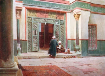 Griglia nella Moschea del Sultano Kelaun (litografia a colori)