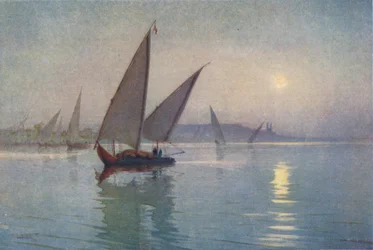 Chiaro di Luna sul Nilo, vicino al Cairo, c1880, 1904