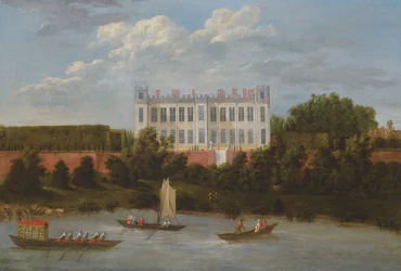 Una vista di Syon House dal Tamigi
