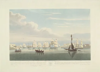 Partenza di dodici navi mercantili olandesi dal porto di Portsmouth, 1833 (tavola 1)