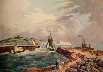 Cutter che entra nel porto di Dover, 1819