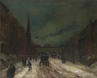 Scena di strada con neve (57th Street, NYC)