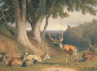 Paesaggio con cervi, c.1800