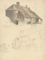 Schizzi di cottage: due studi su un foglio