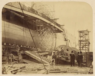Il piroscafo "The Great Eastern" in costruzione nei bacini di Millwall
