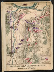Battaglia di Lookout Mountain, Tennessee 24 novembre 1863. LOC gvhs01.vhs00173