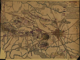 Gettysburg terzo giorno. Posizione delle truppe