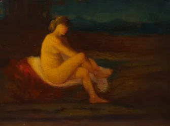 Un bagnante, 1800s