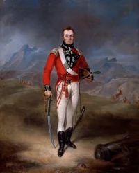Ritratto del maggiore Lambert Brabazon Urmston, in uniforme del 45° reggimento