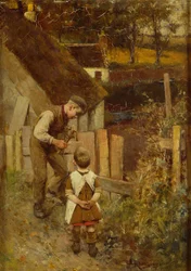 Riparare la staccionata (olio su tela)